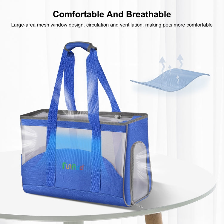 FUNADD Portable Breathable Pet Bag Outdoor Shoulder Tote Bag (Blue) - Pet Storages & Bags by FunAdd | Online Shopping South Africa | PMC TechLife | Buy Now Pay Later Mobicred