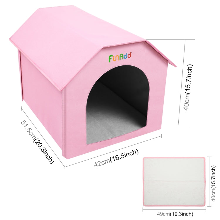 FUNADD Extra Large Folding Weatherproof Pet Houses with Removable Mat (Pink) - Pet Houses & Accessories by FunAdd | Online Shopping South Africa | PMC TechLife | Buy Now Pay Later Mobicred