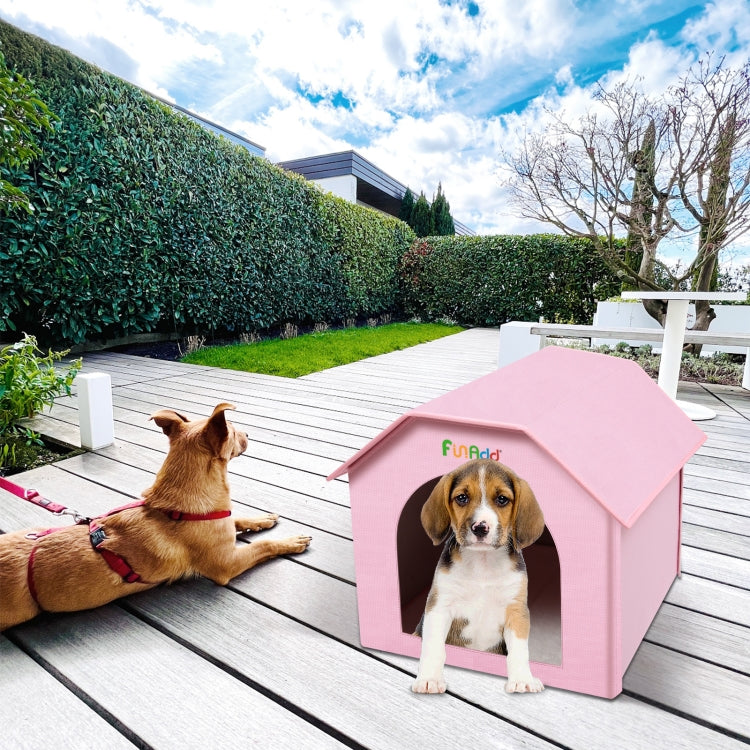 FUNADD Extra Large Folding Weatherproof Pet Houses with Removable Mat (Pink) - Pet Houses & Accessories by FunAdd | Online Shopping South Africa | PMC TechLife | Buy Now Pay Later Mobicred