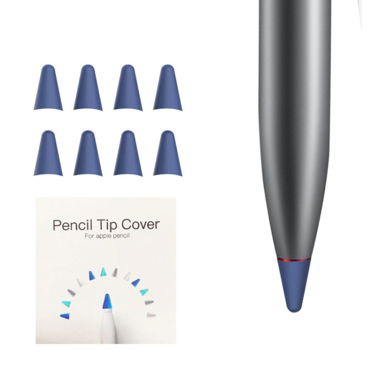 8 PCS Non-slip Mute Wear-resistant Nib Cover for M-pencil Lite (Blue) - Pencil Accessories by PMC Jewellery | Online Shopping South Africa | PMC Jewellery | Buy Now Pay Later Mobicred