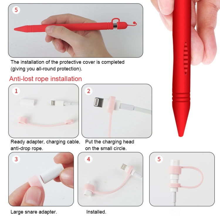 Apple Pen Cover Anti-lost Protective Cover for Apple Pencil (Rose Red) - Pencil Accessories by PMC Jewellery | Online Shopping South Africa | PMC Jewellery | Buy Now Pay Later Mobicred