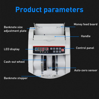 2108UV/IR 220V Multi-Currency Money Counter, Specification: US Plug - Currency Counter by PMC Jewellery | Online Shopping South Africa | PMC Jewellery | Buy Now Pay Later Mobicred