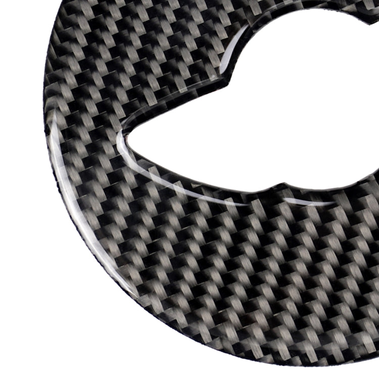 Car Steering Wheel F Chassis Logo Carbon Fiber Decorative Sticker for BMW Mini Cooper F55 / F56 / F60 / Countryman F60 - Car Interior Mouldings by PMC TechLife | Online Shopping South Africa | PMC TechLife | Buy Now Pay Later Mobicred