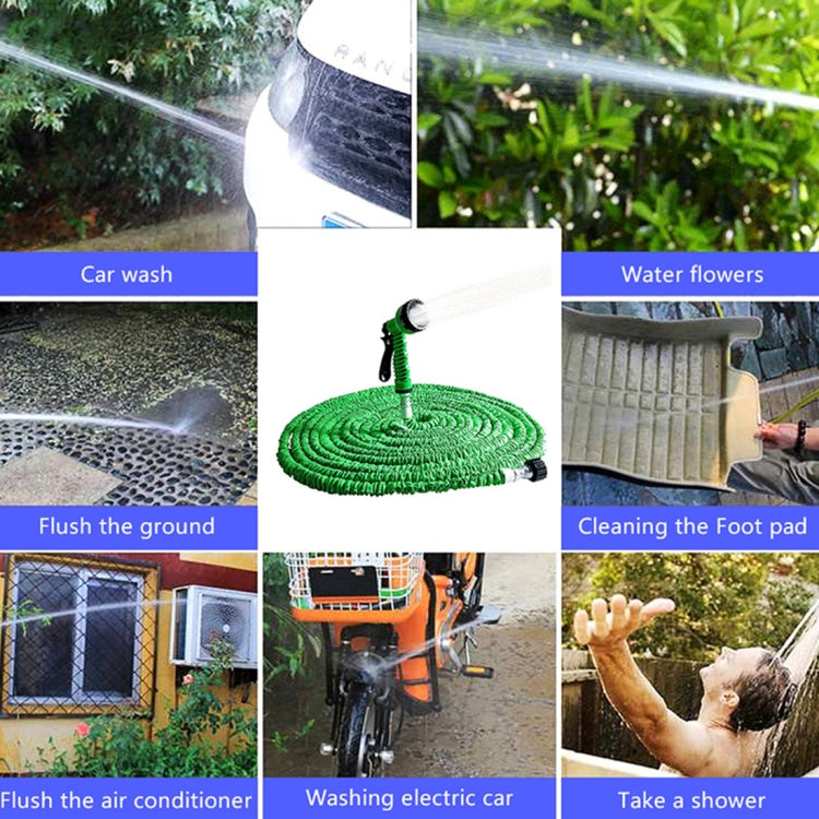 10-30m Telescopic Pipe Expandable Magic Flexible Garden Watering Hose with Spray Gun Set(Green) - Watering & Irrigation by PMC Jewellery | Online Shopping South Africa | PMC Jewellery | Buy Now Pay Later Mobicred