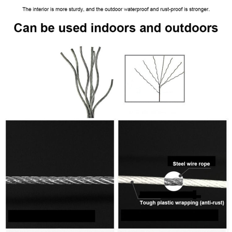 Retractable Indoor And Outdoor Clothes Wall Hanger Magic Drying Rack Balcony Bathroom Invisible Clothesline Wire Rope (Silver) - Shelf & Hooks by PMC TechLife | Online Shopping South Africa | PMC TechLife | Buy Now Pay Later Mobicred