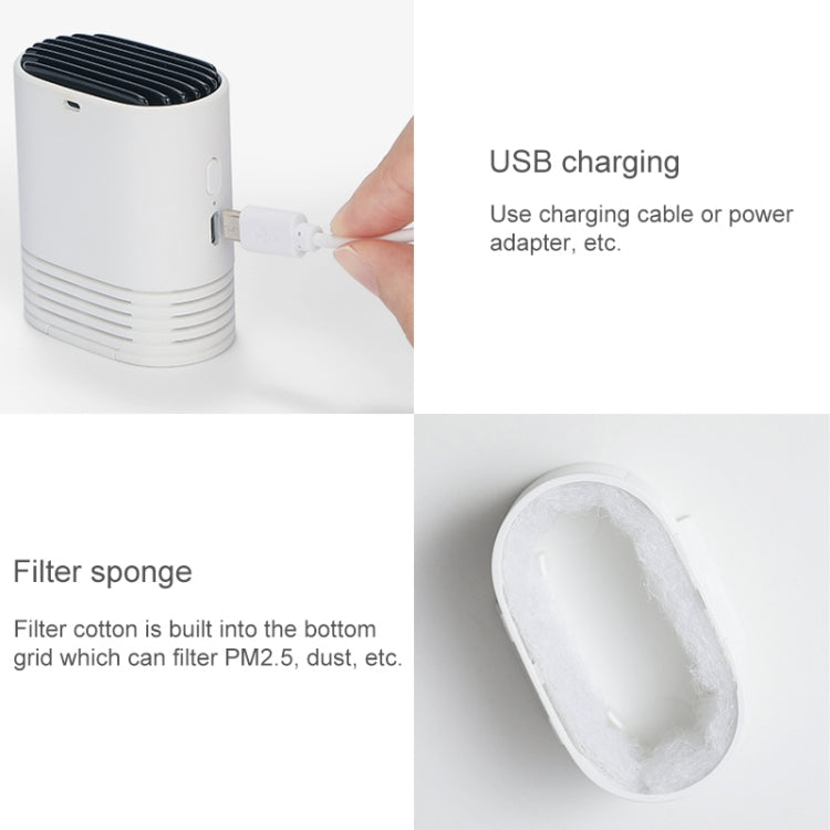 HE-K001 Hanging Neck Negative Ion Air Purifier Portable Household Formaldehyde Removal Portable Purifier(White) - free shipping - PMC TechLife - Order now!
