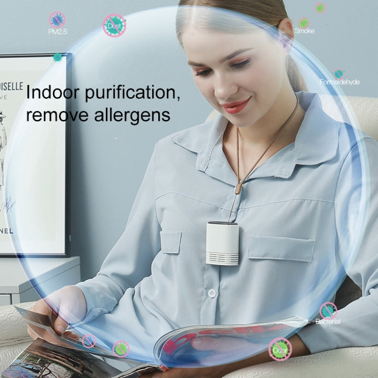 HE-K001 Hanging Neck Negative Ion Air Purifier Portable Household Formaldehyde Removal Portable Purifier(White) - free shipping - PMC TechLife - Order now!