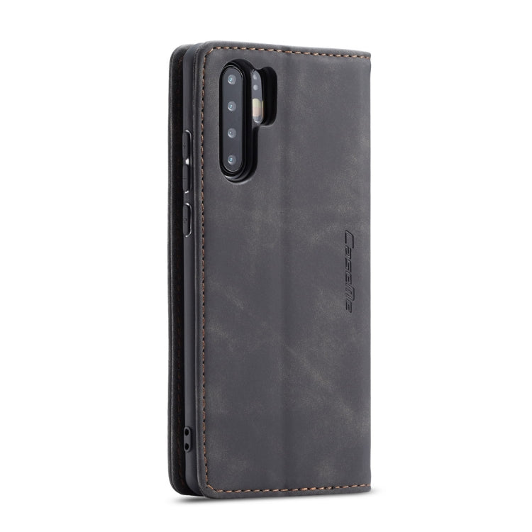 CaseMe-013 Multifunctional Retro Frosted Horizontal Flip Leather Case for Huawei P30 Pro, with Card Slot & Holder & Wallet (Black) - free shipping - PMC TechLife - Order now!