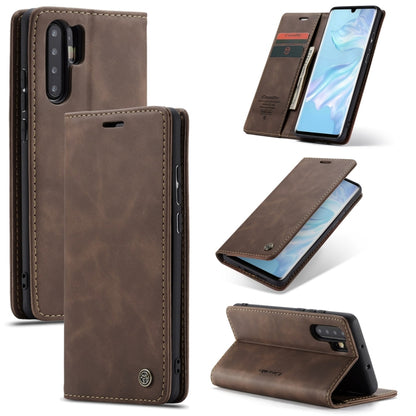 CaseMe-013 Multifunctional Retro Frosted Horizontal Flip Leather Case for Huawei P30 Pro, with Card Slot & Holder & Wallet (Coffee) - Huawei Cases by CaseMe | Online Shopping South Africa | PMC Jewellery