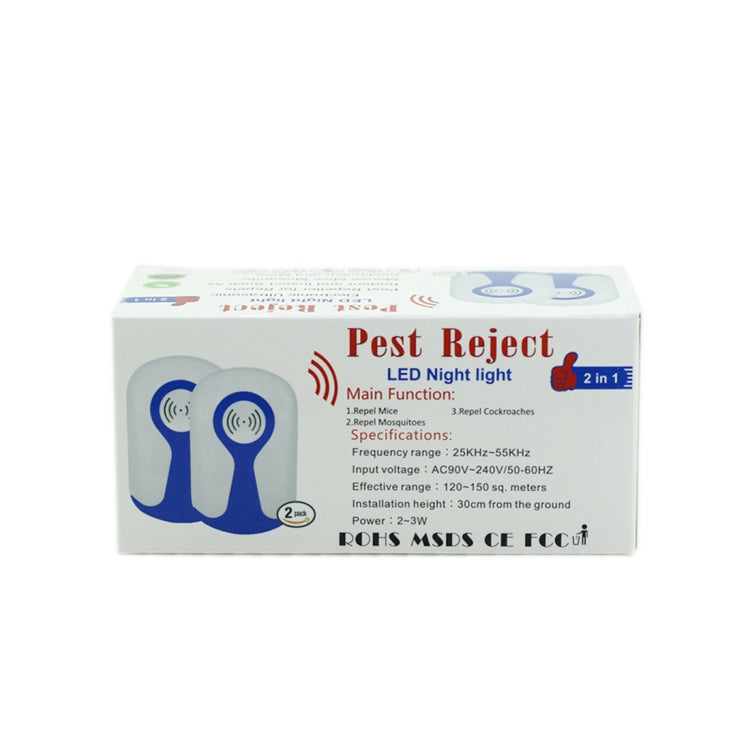3W Electronic Ultrasonic Anti Mosquito Rat Insect Pest Repeller with Light, US Plug, AC 90-240V - Repellents by PMC TechLife | Online Shopping South Africa | PMC TechLife | Buy Now Pay Later Mobicred