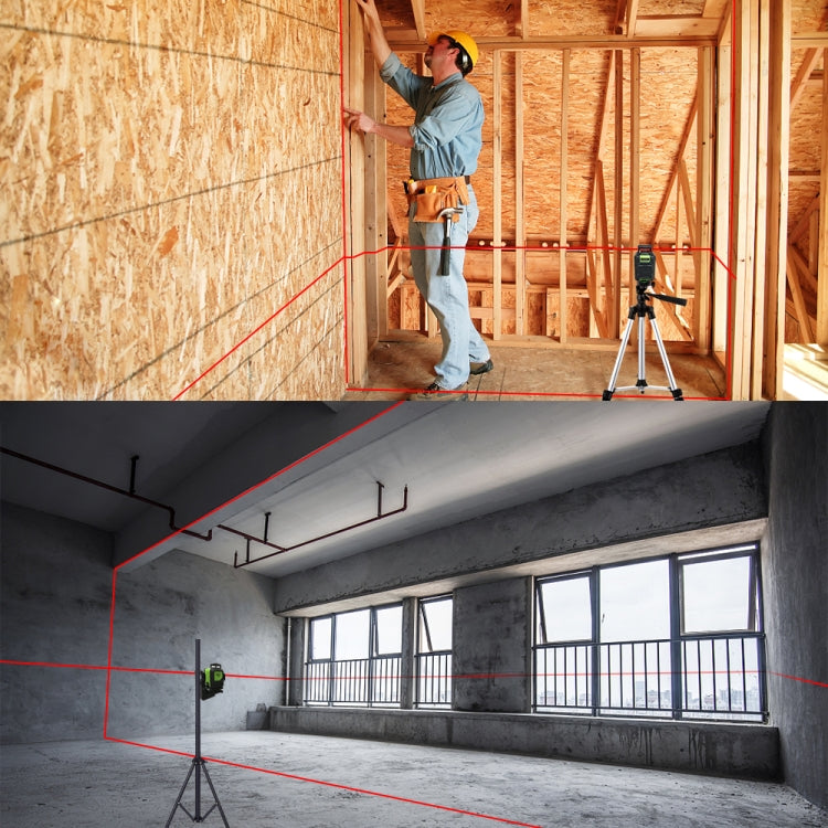 902CR 2×360 Degrees Laser Level Covering Walls and Floors 8 Line Red Beam IP54 Water / Dust proof(Red) - Laser Rangefinder by PMC Jewellery | Online Shopping South Africa | PMC Jewellery | Buy Now Pay Later Mobicred