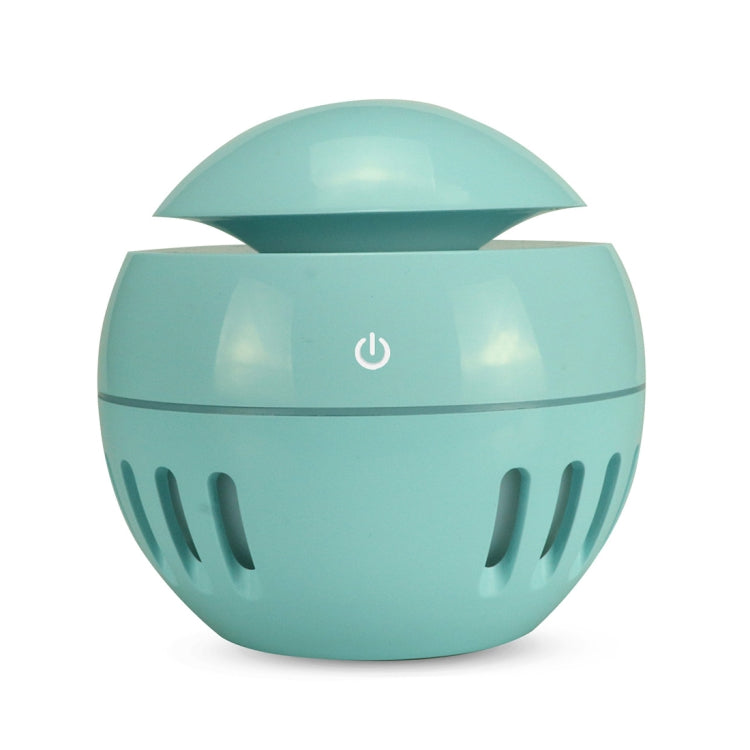 Wood Grain USB Hollowed-out Humidifier Seven Color Aromatherapy Lamp Automatic Alcohol Sprayer with Remote Control(Sky Blue) - free shipping - PMC TechLife - Order now!