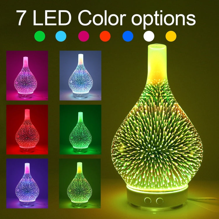 Mini 100ml Household Humidifier Ultrasonic Creative Purification 3D Glass Aromatherapy Machine Automatic Alcohol Sprayer, UK Plug - free shipping - PMC TechLife - Order now!