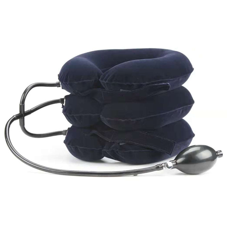 Household Full Cashmere Cervical Traction Instrument Neck Protection Inflatable Cervical Spine Massage Instrument (Black) - Massage & Relaxation by PMC TechLife | Online Shopping South Africa | PMC TechLife | Buy Now Pay Later Mobicred