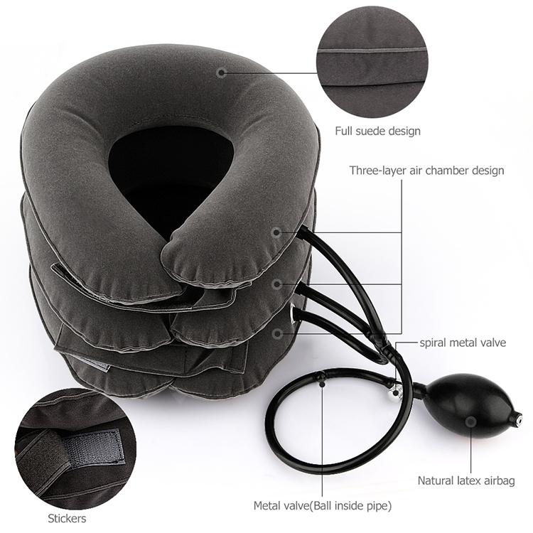 Household Full Cashmere Cervical Traction Instrument Neck Protection Inflatable Cervical Spine Massage Instrument (Coffee) - free shipping - PMC TechLife - Order now!