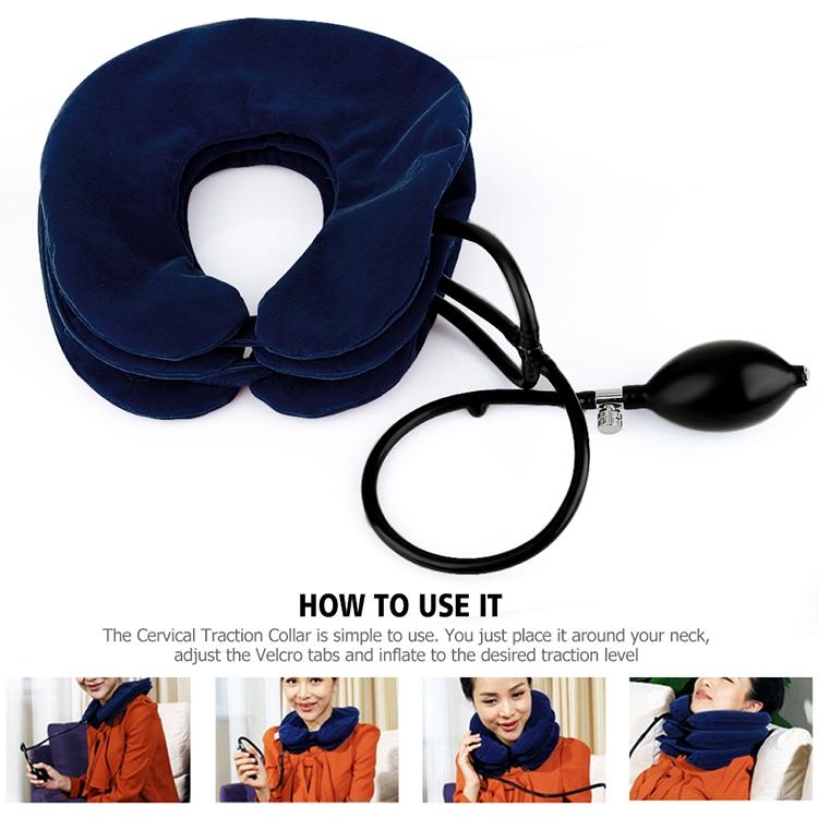 Household Full Cashmere Cervical Traction Instrument Neck Protection Inflatable Cervical Spine Massage Instrument (Grey) - free shipping - PMC TechLife - Order now!