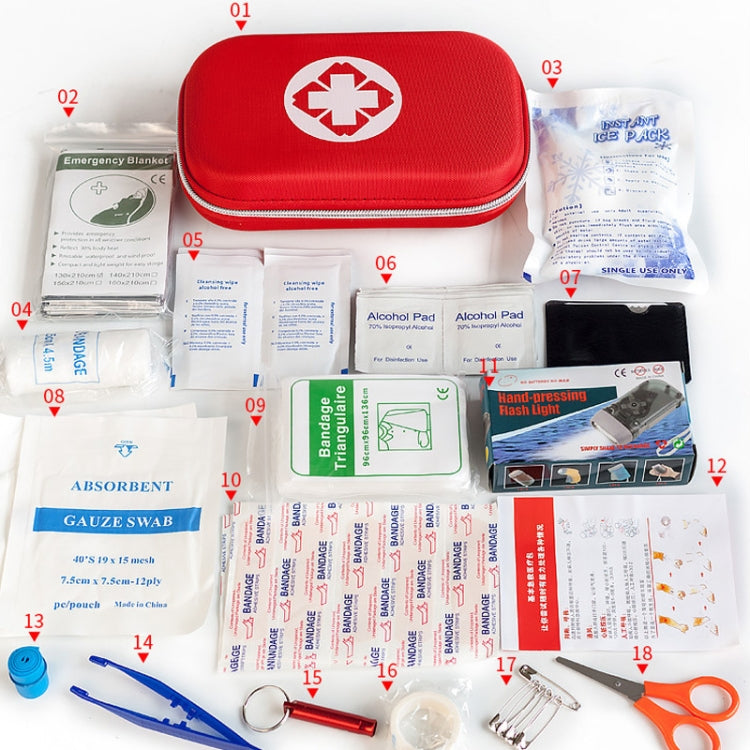 43 In 1 EVA Portable Car Home Outdoor Emergency Supplies Kit Survival Rescue Box(Black) - free shipping - PMC TechLife - Order now!