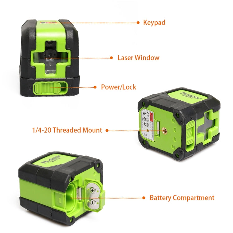 9011G 1V1H 15mW 2 Line Green Beam Laser Level Covering Walls and Floors(Green) - Laser Rangefinder by PMC TechLife | Online Shopping South Africa | PMC TechLife | Buy Now Pay Later Mobicred