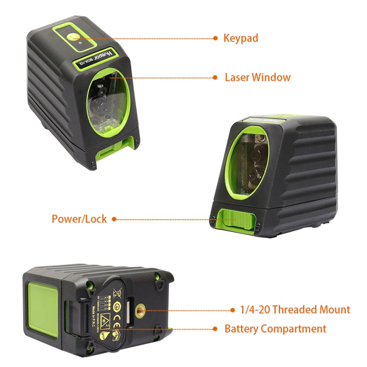 BOX-1R 1V1H 40mW & 10mW 2 Line Red Beam Laser Level Covering Walls and Floors (Red) - Laser Rangefinder by PMC TechLife | Online Shopping South Africa | PMC TechLife | Buy Now Pay Later Mobicred