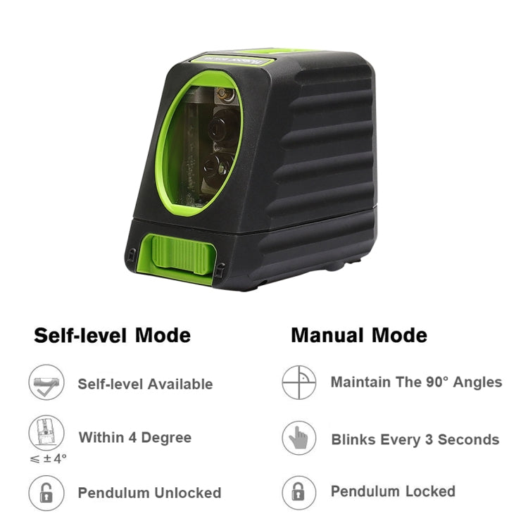 BOX-1R 1V1H 40mW & 10mW 2 Line Red Beam Laser Level Covering Walls and Floors (Red) - Laser Rangefinder by PMC TechLife | Online Shopping South Africa | PMC TechLife | Buy Now Pay Later Mobicred