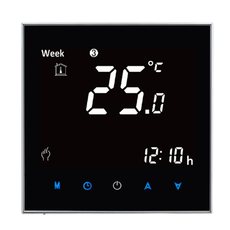 BHT-2001 3A Load Water Heating Type LCD Digital Heating Room Thermostat, Display Clock / Temperature / Time / Week / Heat etc.(Black) - Indoor Thermometer by PMC Jewellery | Online Shopping South Africa | PMC Jewellery | Buy Now Pay Later Mobicred