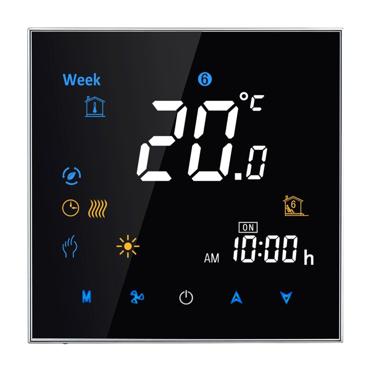 BHT-3001 16A Load Electronic Heating Type LCD Digital Heating Room Thermostat with Sensor, Display Clock / Temperature  / Time / Week / Heat etc.(Black) - Indoor Thermometer by PMC Jewellery | Online Shopping South Africa | PMC Jewellery | Buy Now Pay Later Mobicred