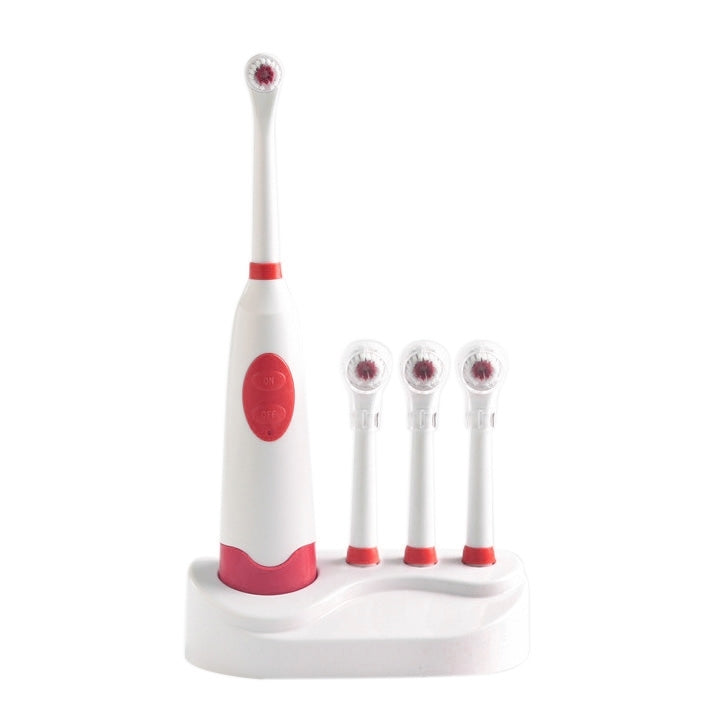 2W Creative Household Waterproof Rotary Electric Toothbrush Set with 4 Replacement Brush Heads & Base, 8500 Revolutions Per Minute(Red) - Toothbrushes by PMC Jewellery | Online Shopping South Africa | PMC Jewellery | Buy Now Pay Later Mobicred