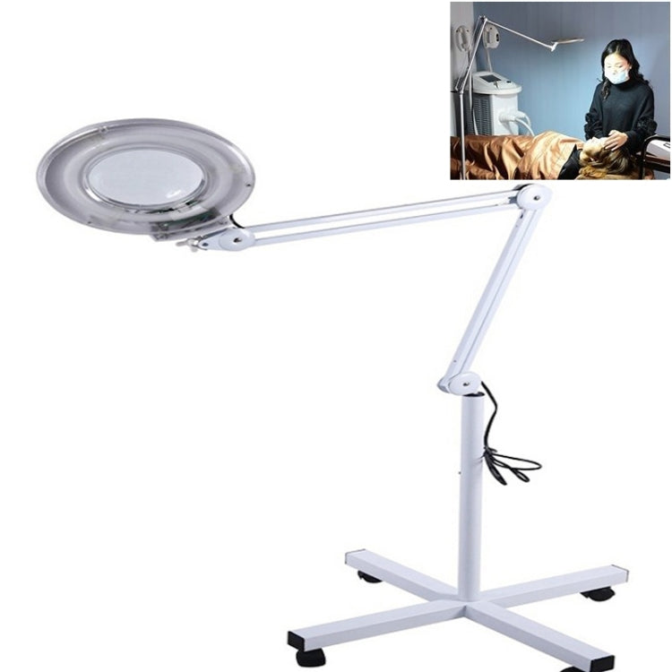 5X Foldable Swing Arm Desk Table Mount Magnifier with Lamp Light for Facial Tattoo Eyebrow Nail Salon Beauty, Cool White Light - free shipping - PMC TechLife - Order now!