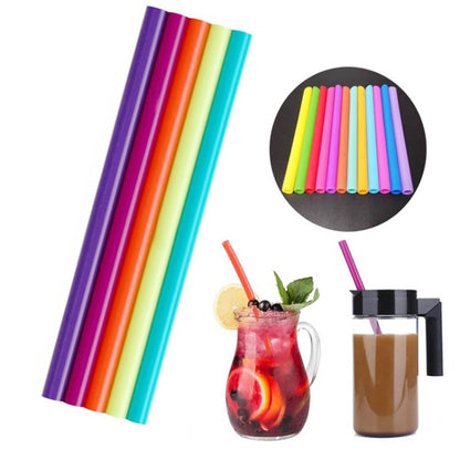 Food Grade Silicone Straws Cartoon Colorful Drink Tools, Straight Pipe, Length: 25cm, Outer Diameter: 11mm, Inner Diameter: 9mm, Random Color Delivery - Drinking Tools by PMC Jewellery | Online Shopping South Africa | PMC Jewellery