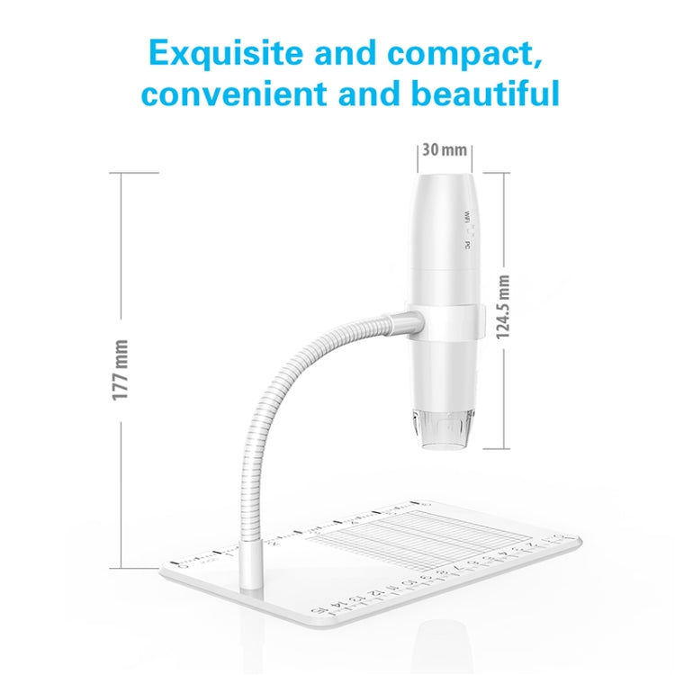 316 50-1000X Adjustable Smart Wifi USB Digital Microscope (White) - free shipping - PMC Jewellery - Order now!