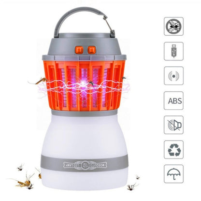 IP67 Waterproof LED Mosquito Killer Night Lamp Rechargeable Outdoor Travel Insects Flies Pest Killer with Solar Panel - Outdoor Insect Repellent by PMC Jewellery | Online Shopping South Africa | PMC Jewellery | Buy Now Pay Later Mobicred