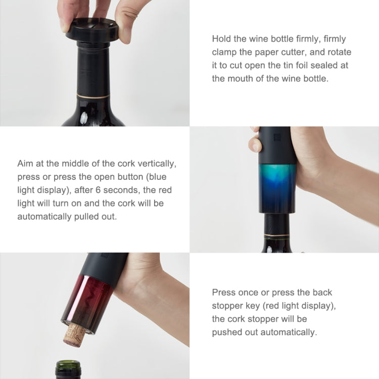 Original Xiaomi Youpin Huohou Electric Automatic Red Wine Bottle Opener (Blue) - Openers by Xiaomi | Online Shopping South Africa | PMC Jewellery | Buy Now Pay Later Mobicred