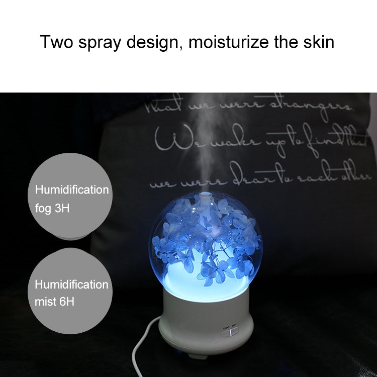 ML-824 100ML Gypsophila Flowers Aromatherapy Diffuser Air Humidifier with Colorful LED Light for Office / Home(Blue) - free shipping - PMC TechLife - Order now!