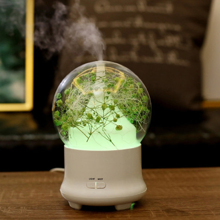 ML-824 100ML Gypsophila Flowers Aromatherapy Diffuser Air Humidifier with Colorful LED Light for Office / Home(Green) - Air Purifiers & Accessories by PMC TechLife | Online Shopping South Africa | PMC TechLife | Buy Now Pay Later Mobicred