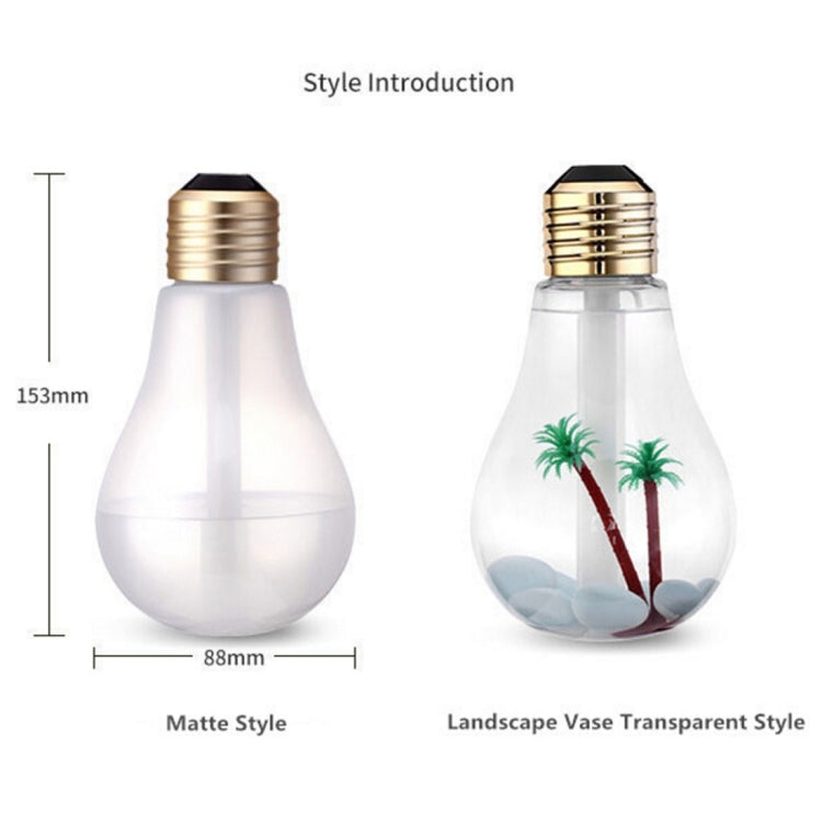 400ML Colorful Light Portable Bulb Shape Aromatherapy Air Purifier Humidifier for Home / Office / Car(Silver) - Air Purifiers & Accessories by PMC TechLife | Online Shopping South Africa | PMC TechLife | Buy Now Pay Later Mobicred