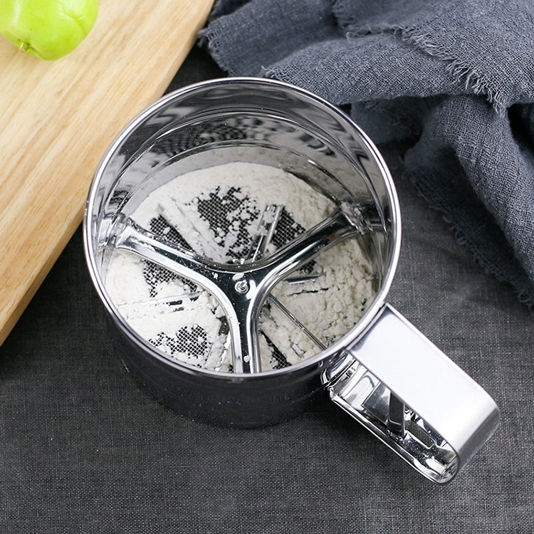 Manual Mesh Flour Sugar Powder Stainless Steel Hand Sifter Sieve Cup Baking Tool - Baking Pastry Tools by PMC TechLife | Online Shopping South Africa | PMC TechLife | Buy Now Pay Later Mobicred