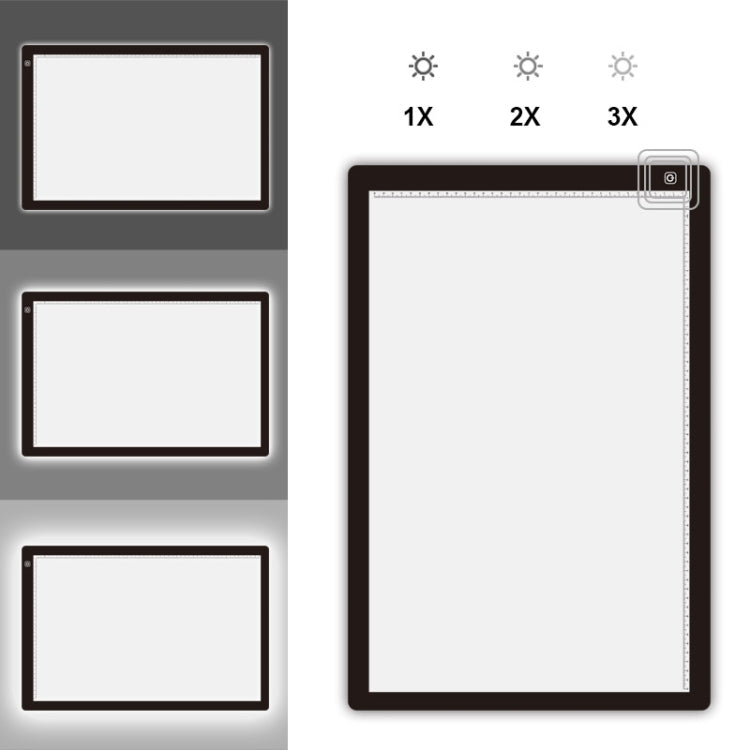 A2 Size 23W 12V  LED Three Level of Brightness Dimmable Acrylic Copy Boards for Anime Sketch Drawing Sketchpad, with Power Adapter - free shipping - PMC TechLife - Order now!