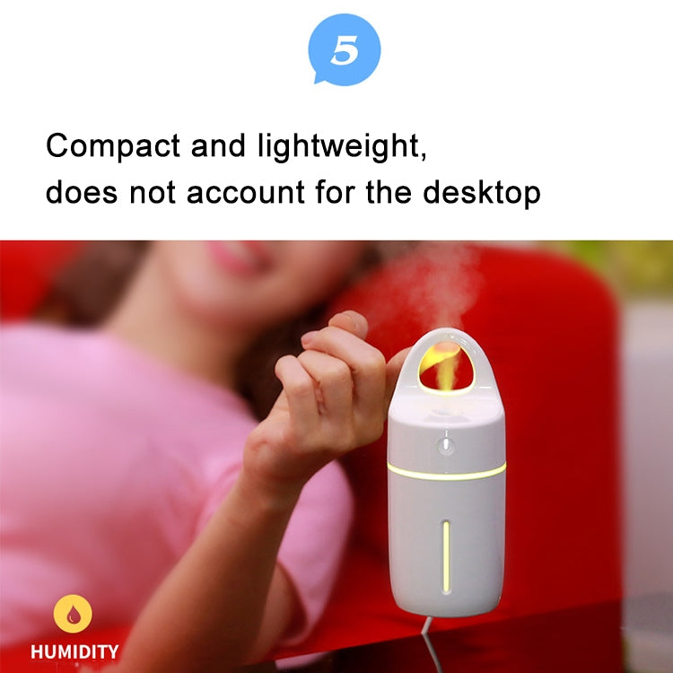 1.5W - 2W 175ml Mini Portable USB Negative Ions Humidifier Beauty and Water Supplement Instrument with Colorful LED Light(White) - Air Purifiers & Accessories by PMC TechLife | Online Shopping South Africa | PMC TechLife | Buy Now Pay Later Mobicred
