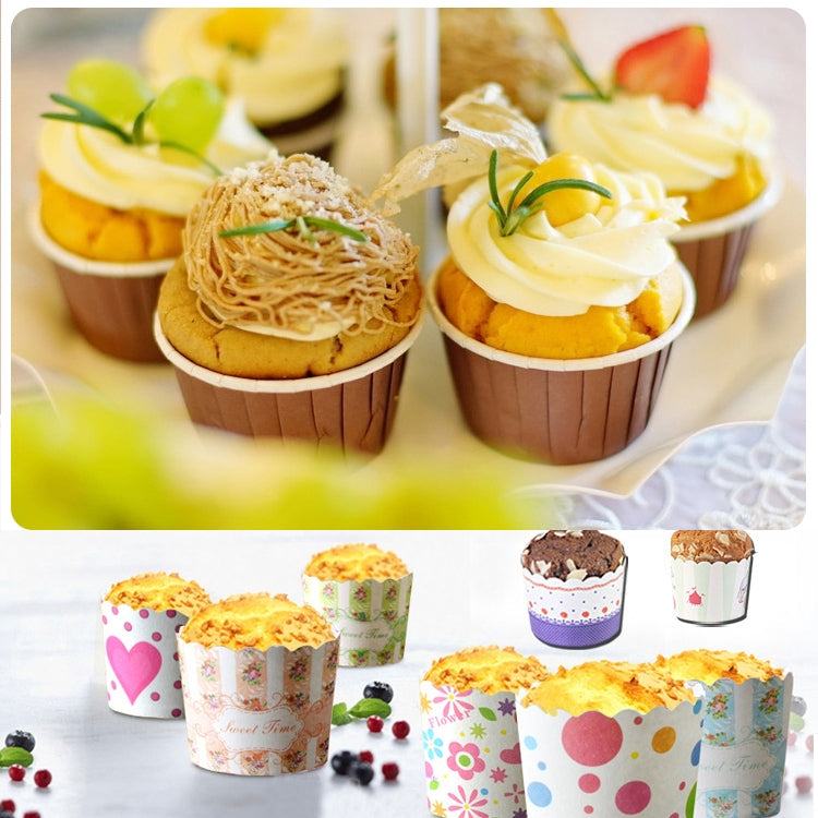 50pcs / Pack Round Lamination Cake Cup Muffin Cases Chocolate Cupcake Liner Baking Cup, Size: 5 x 3.8  x 3cm (Green) - Food Molds by PMC TechLife | Online Shopping South Africa | PMC TechLife | Buy Now Pay Later Mobicred