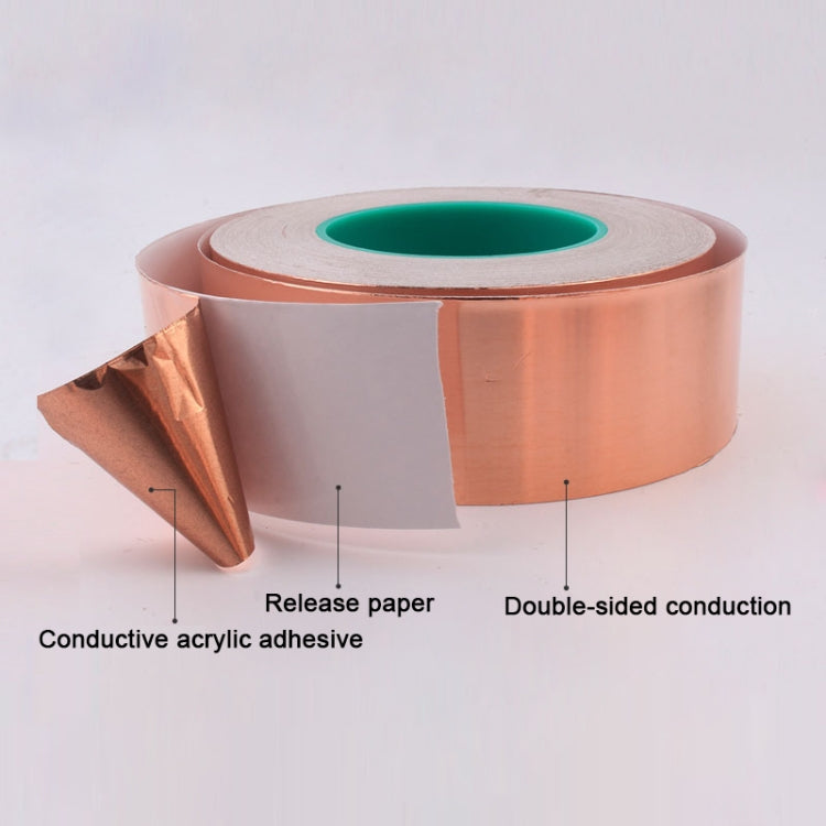 Pure Copper Double-sided Conductive Copper Foil Tape Signal Masking Tape, Size: 20m x 15mm - Tapes by PMC TechLife | Online Shopping South Africa | PMC TechLife