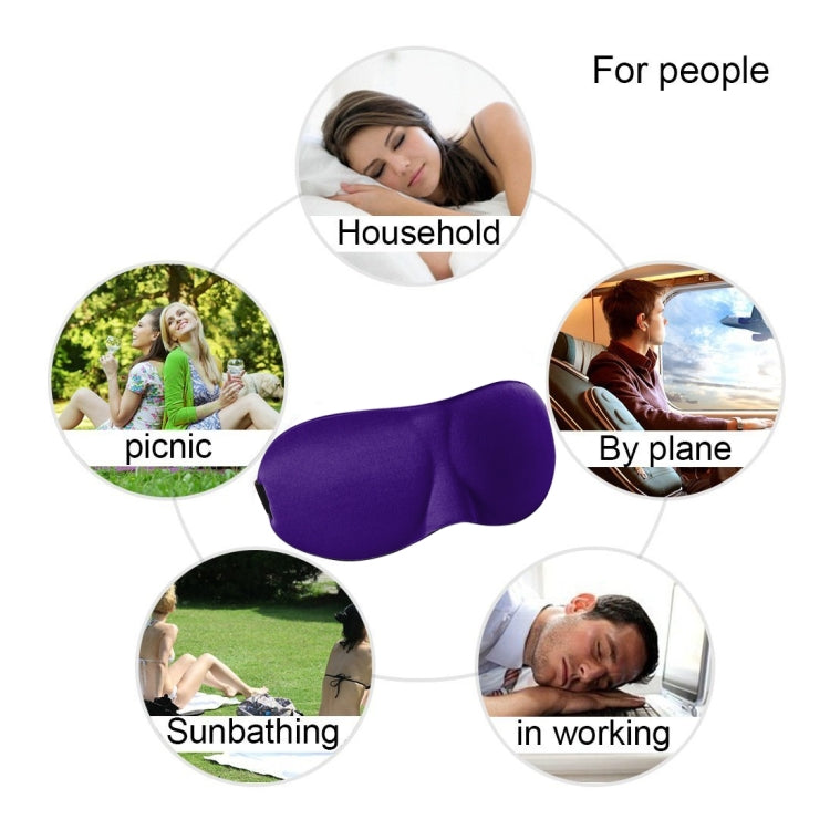 3D Portable Shading Sleep Rest Aid Cover Eye Patch Sleeping Mask Female Cute Eye Mask(Purple) - free shipping - PMC TechLife - Order now!