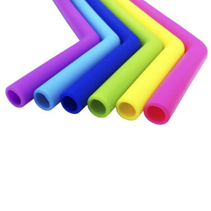 5pcs Food Grade Silicone Straws Cartoon Colorful Drink Tools with 1 Brush, Slim Bend Pipe, Length: 25cm, Outer Diameter: 7.8mm, Inner Diameter: 5mm, Random Color Delivery - Drinking Tools by PMC Jewellery | Online Shopping South Africa | PMC Jewellery