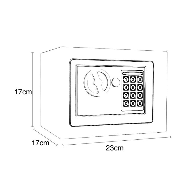 17E Home Mini Electronic Security Lock Box Wall Cabinet Safety Box with Coin-operated Function(Blue) - Safety Box by PMc TechLife | Online Shopping South Africa | PMc TechLife | Buy Now Pay Later Mobicred