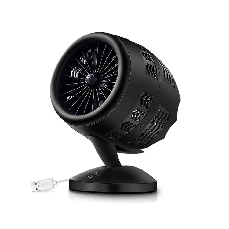 Portable Adjustable Mini USB Charging Air Convection Cycle Desktop Electric Fan Air Cooler, Support 2 Speed Control (Black) - Electric Fans by PMC Jewellery | Online Shopping South Africa | PMC Jewellery | Buy Now Pay Later Mobicred