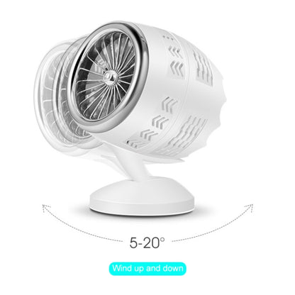 Portable Adjustable Mini USB Charging Air Convection Cycle Desktop Electric Fan Air Cooler, Support 2 Speed Control (Black) - Electric Fans by PMC Jewellery | Online Shopping South Africa | PMC Jewellery | Buy Now Pay Later Mobicred