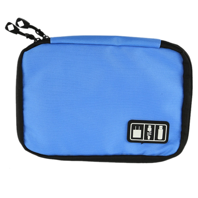 Portable Travel Organizer Storage Collection Bag Case Pouch Digital Gadget Electronic Accessories, Size: 25.7*18.5*1.2cm(Blue) - Storage Bags by PMC TechLife | Online Shopping South Africa | PMC TechLife | Buy Now Pay Later Mobicred