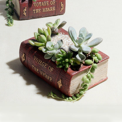 Retro Literature Book Pots Vintage Book Flower Pot Planter for Flower Succulent Cacti Herbs Plant Bed Box Case FlowerPot, Size: 10.5*8*5cm - Flower Pots & Planters by PMC Jewellery | Online Shopping South Africa | PMC Jewellery