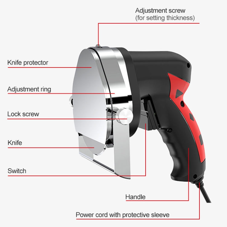 Portable Meat Slicer Electric Meat Cutter Turkish Barbecue Slicer, EU Plug - Cutter & Peeler by PMC Jewellery | Online Shopping South Africa | PMC Jewellery | Buy Now Pay Later Mobicred