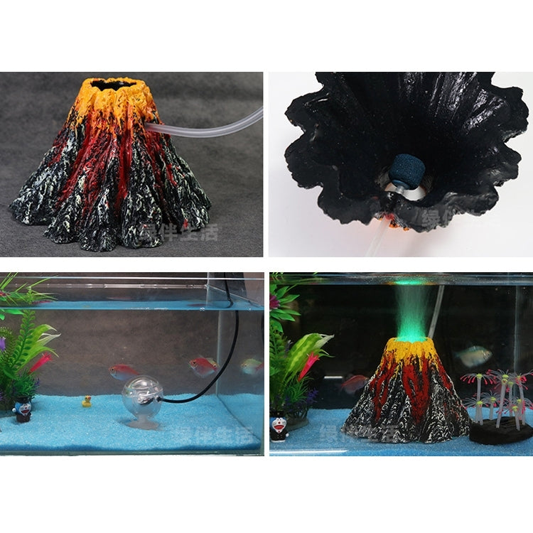 Artificial Tree Plant Grass Fish Tank Decoration Volcano Rock Landscape, Creative Rockery Resin Ornaments Aquarium Air Pump, Size: S, 8.5*5.5*2.0 cm - Fish Tank Decoration by PMC TechLife | Online Shopping South Africa | PMC TechLife