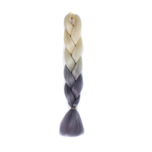 Fashion Color Gradient Individual Braid Wigs Chemical Fiber Big Braids, Length: 60cm(59Beige+Grey) - free shipping - PMC TechLife - Order now!